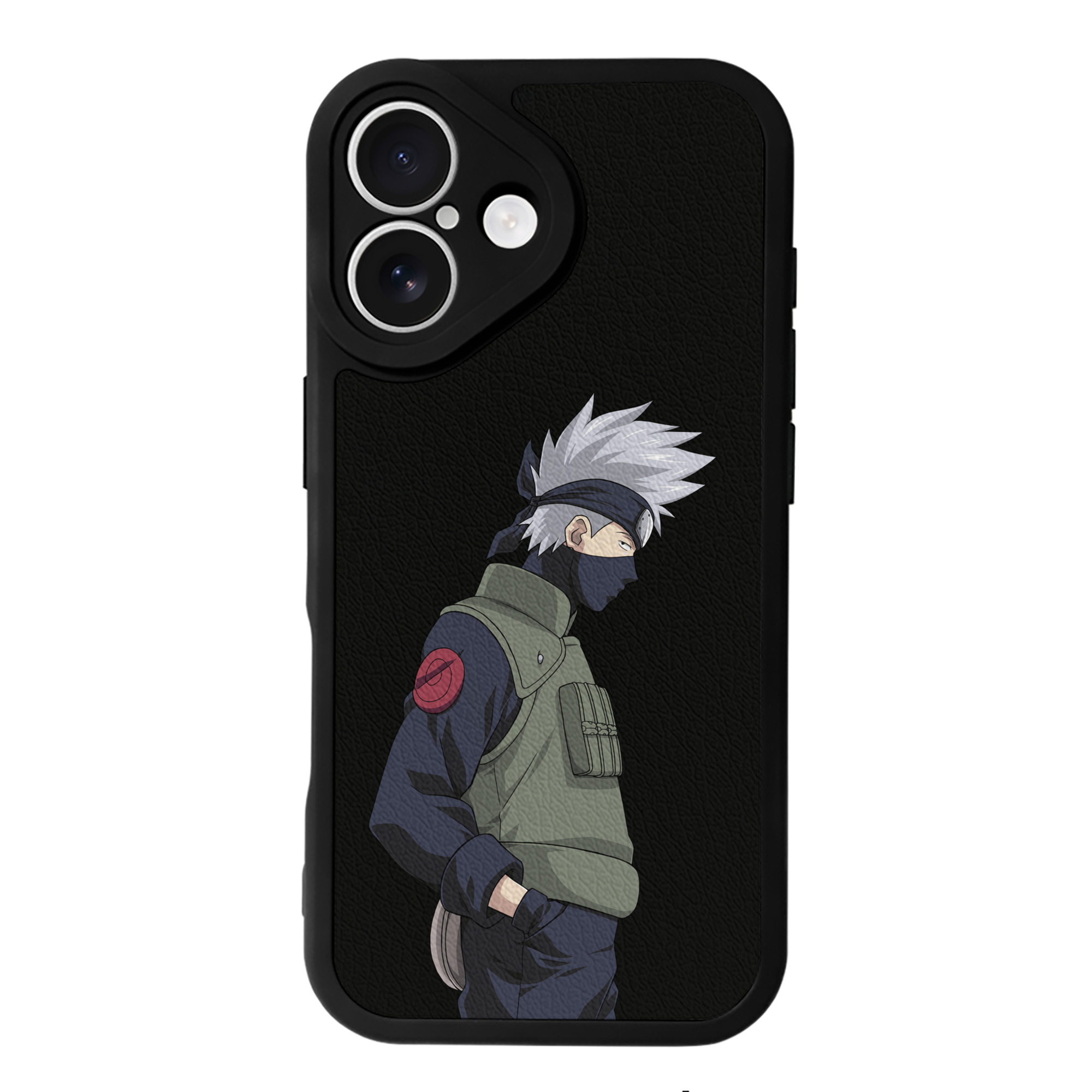 （画像用） NARUTO -ナルト- はたけ カカシ Hatake Kakashi 【iPhone 16シリーズ対応】シリコンスマホケース（レザー調） 材質：シリコン
